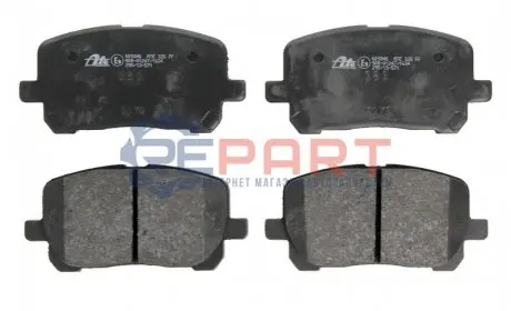 Комплект гальмівних колодок передн, PONTIAC VIBE TOYOTA AVENSIS VERSO, NOAH/VOXY 1.8-2.4 05.01-12.10 ATE 13046058462