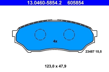 Гальмівні колодки ATE 13.0460-5854.2