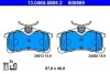 Комплект гальмівних колодок задн, TOYOTA AVENSIS, COROLLA 1.4-2.0D 09.97-02.03 ATE (13046058692) зображення 1