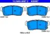 Комплект гальмівних колодок передн, DAIHATSU COPEN, CUORE VII, SIRION, YRV MITSUBISHI MIRAGE / SPACE STAR VI NISSAN PIXO SUBARU JUSTY IV SUZUKI ALTO VI, ALTO VII, CARRY 0.7-1.5 03.00 ATE (13.0460-5887.2) зображення 1