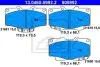 Фото Комплект гальмівних колодок передн, TOYOTA 4 RUNNER II, 4 RUNNER III, HILUX V, HILUX VI, HILUX VII, LAND CRUISER, LAND CRUISER 90 2.4-4.2D 11.84 ATE (13046059922) зображення 1