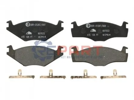 Комплект гальмівних колодок передн, SEAT CORDOBA, CORDOBA VARIO, IBIZA II VW GOLF I, GOLF II, JETTA I, JETTA II, PASSAT B1, PASSAT B2, POLO, SANTANA, SCIROCCO 1.3-2.2 08.75-12.02 ATE 13046070332
