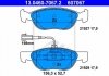 Комплект гальмівних колодок, дискове гальмо ATE 13.0460-7067.2 (фото 1)