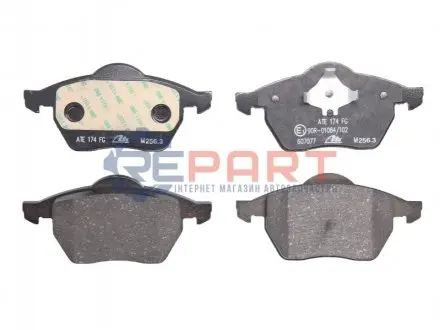 Комплект гальмівних колодок передн, AUDI 100 C3, A4 B5, A6 C4 VW PASSAT B5, PASSAT B5.5 1.6-2.8 10.86-05.05 ATE 13046070772