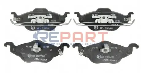 Комплект гальмівних колодок передн, OPEL ASTRA G, ASTRA G CLASSIC, ZAFIRA A 1.2-2.0D 02.98-12.09 ATE 13046071152 Купити в Україні