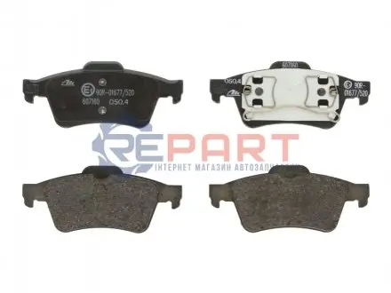 Комплект гальмівних колодок задн, FORD TOURNEO CONNECT, TRANSIT CONNECT NISSAN PRIMERA 1.6-1.8LPG 12.01 ATE 13046071602