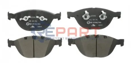 Комплект гальмівних колодок передн, BMW X5 (E53) 4.4/4.6/4.8 10.01-10.06 ATE 13046071702 Купити в Україні