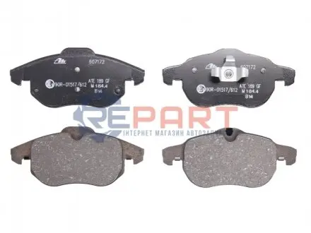 Комплект гальмівних колодок передн, CHEVROLET VECTRA FIAT CROMA OPEL ASTRA H, ASTRA H GTC, SIGNUM, VECTRA C, VECTRA C GTS, ZAFIRA B SAAB 9-3, 9-3X 1.6-3.2 02.98-02.15 ATE 13046071722 Купити в Україні