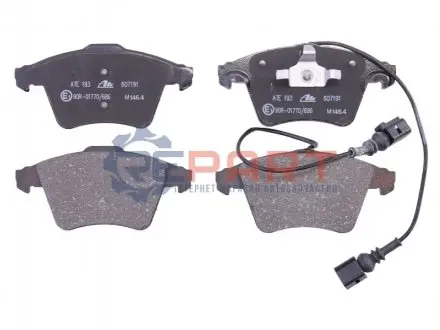 Комплект гальмівних колодок передн, VW TOUAREG 2.5D-6.0 10.02-05.10 ATE 13046071912 Купити в Україні