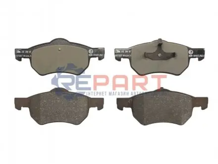 Комплект гальмівних колодок передн, CHRYSLER VOYAGER III, VOYAGER IV DODGE CARAVAN 2.0-3.8 01.95-12.08 ATE 13046072072