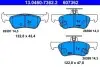 Комплект гальмівних колодок задн, HONDA JAZZ V 1.5H 02.20 ATE (13.0460-7362.2) зображення 1