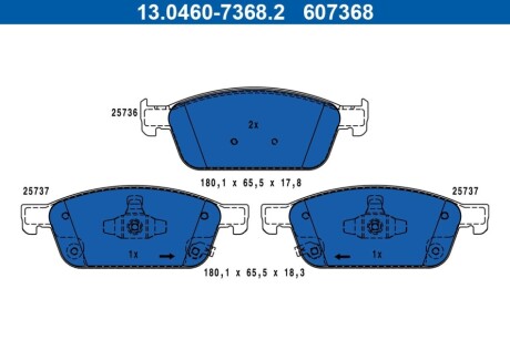 KLOCKI HAM. FORD P. TOURNEOTRANSIT 1,0-1,6 19- ATE 13.0460-7368.2