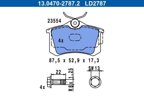 Автозапчасть ATE 13.0470-2787.2