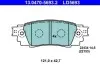 Фото Керамічні гальмівні колодки задн, LEXUS ES, NX, RX, UX TOYOTA CAMRY, C-HR, COROLLA CROSS, PRIUS, RAV 4 V, YARIS CROSS 1.2-3.5H 07.14 ATE (13.0470-5693.2) зображення 1