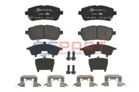 Керамічні гальмівні колодки передн, DAIHATSU MRIA, SIRION MAZDA 2 SUBARU JUSTY IV SUZUKI BALENO, SWIFT IV, SWIFT V 1.0-1.6D 01.05 ATE 13047057942