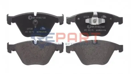 Керамічні гальмівні колодки передн, BMW 3 (E90), 3 (E91), 3 (E92), 3 (E93), X1 (E84), Z4 (E89) 1.6-3.0D 12.04-08.16 ATE 13047072382 Купити в Україні
