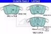 Фото Керамічні гальмівні колодки передн, AUDI Q3 SEAT ALHAMBRA VW PASSAT B7, SHARAN, TIGUAN 1.4-2.5 09.07-12.22 ATE (13047072422) зображення 1