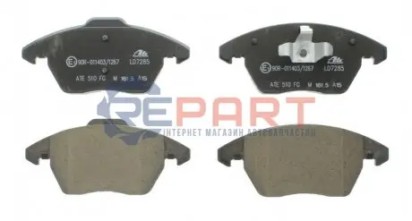 Керамічні гальмівні колодки передн, AUDI A1 SEAT IBIZA IV, IBIZA IV SC, IBIZA IV ST VW BEETLE, JETTA IV, JETTA VII, POLO V, POLO VIVO 1.0-2.5 03.08 ATE 13047072852 Купити в Україні