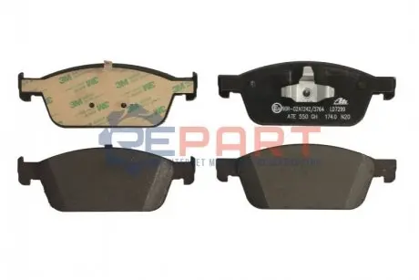 Керамічні гальмівні колодки передн, FORD FOCUS III, KUGA II, TOURNEO CONNECT V408 NADWOZIE WIELKO, TRANSIT CONNECT, TRANSIT CONNECT V408 1.0-2.0D 07.12 ATE 13047072992 Купити в Україні
