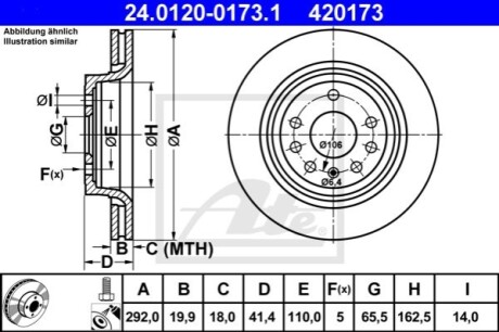 Гальмівні диски ATE 24012001731