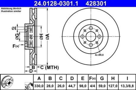 Автозапчасть ATE 24.0128-0301.1
