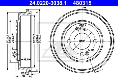 Автозапчасть ATE 24022030381