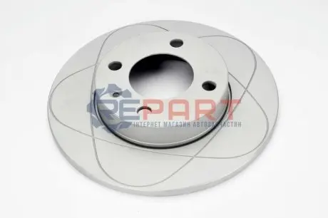 Диск гальмівний, 1шт, PowerDisc, повний, Наскрізні насічки, передн Лів/Прав, зовнішній діаметр 239 мм, товщина 10 мм, AUDI 80 B1, 80 B2 SEAT CORDOBA 1.0-2.0 05.72-12.02 ATE 24031001511
