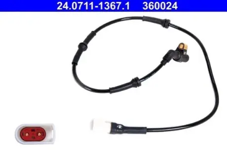 Датчик ABS передн Лів/Прав FORD FIESTA, FIESTA IV, PUMA MAZDA 121 III 1.0-1.8D 08.95-08.03 ATE 24071113671