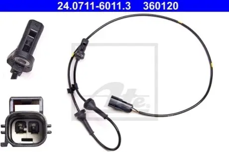 Датчик ABS передн Лів/Прав VOLVO C70 I, S70, V70 I 2.0-2.5D 12.95-10.05 ATE 24071160113