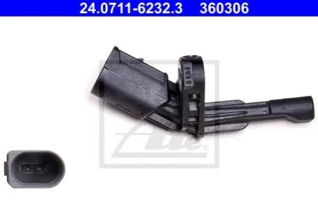 Датчик ABS задн Прав AUDI A3, Q3, TT SEAT ALHAMBRA, ALTEA, ALTEA XL, LEON, TOLEDO III SKODA OCTAVIA II, SUPERB II, YETI VW BEETLE, EOS, GOLF IV, GOLF PLUS, GOLF PLUS V 1.2-Electric 02.03 ATE 24071162323 Купити в Україні