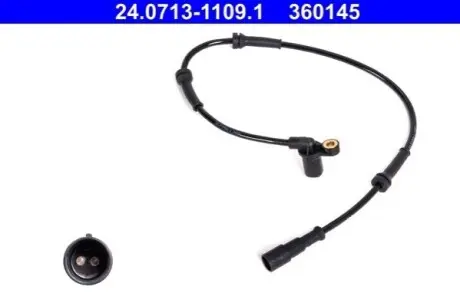 Датчик ABS передн Лів/Прав RENAULT MEGANE I, MEGANE I CLASSIC, MEGANE I COACH, MEGANE SCÉNIC, SCENIC I 1.4-2.0 08.95-09.03 ATE 24071311091