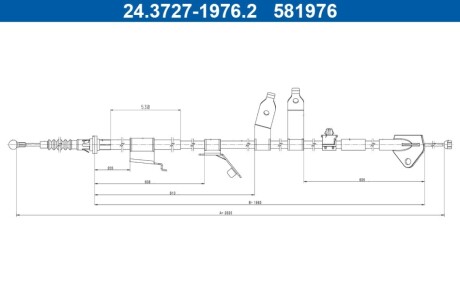 Трос ручного тормоза ATE 24372719762