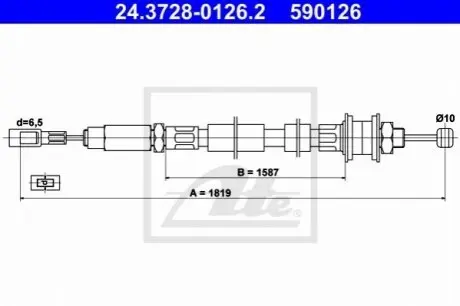 Тросовий привод, привод зчеплення ATE 24372801262