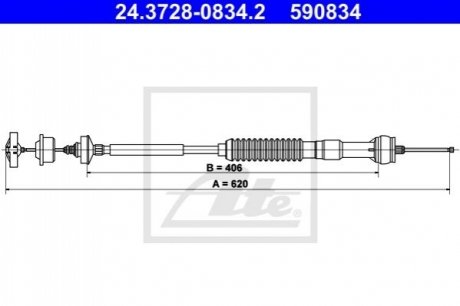 Трос зчеплення ATE 24372808342 (фото 1)