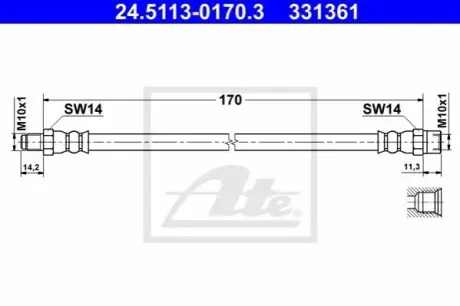 Автозапчасть ATE 24.5113-0170.3