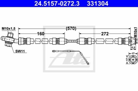 Тормозной шланг ATE 24.5157-0272.3