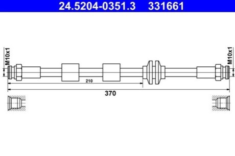 Гальмівний шланг ATE 24.5204-0351.3