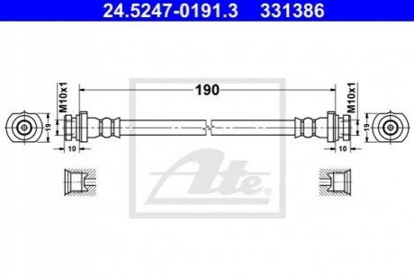 Шланг гальмівний ATE 24524701913 (фото 1)