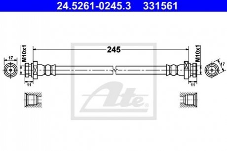 PRZEWУD HAM. HYUNDAI I10 13- ATE 24526102453