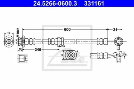 Тормозной шланг ATE 24526606003