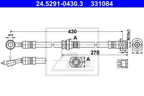Тормозной шланг ATE 24529104303