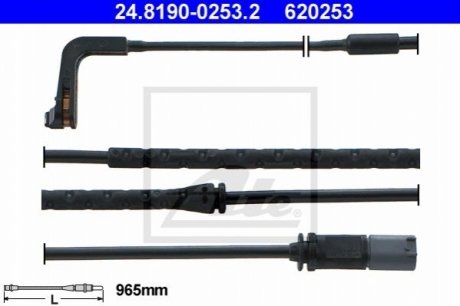 Датчик зносу гальмівних колодок ATE 24819002532 (фото 1)