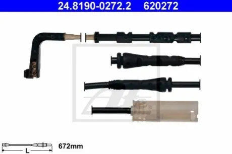 Датчик зносу гальмівних колодок передн BMW 3 (E90), 3 (E92), 3 (E93) 4.0/4.4 03.07-10.13 ATE 24.8190-0272.2