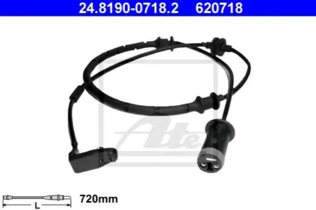 Датчик зносу гальмівних колодок передн OPEL ASTRA G, ASTRA G CLASSIC, ZAFIRA A SAAB 900 II, 9-3, 9-5 1.2-3.0D 07.93-12.09 ATE 24819007182