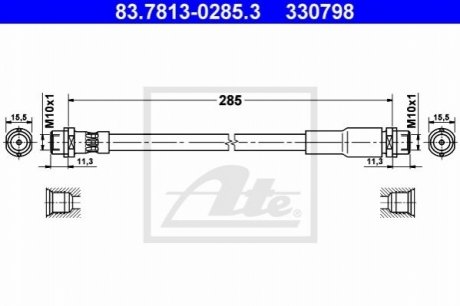 Тормозной шланг ATE 83781302853 (фото 1)