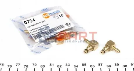 Фото Штуцер шланга обратки Г-образный (металл.) AUTOTECHTEILE (100 0734) изображение 1