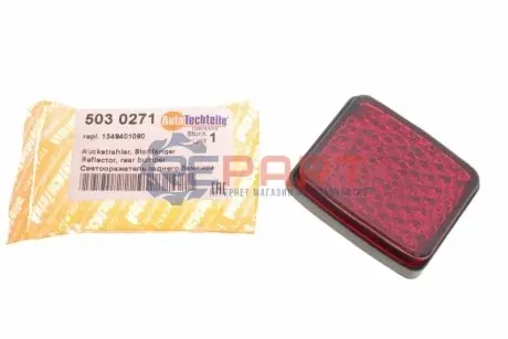 Фото Светоотражатель заднего бампера Citroen Jumper 06&gt; / Fiat Ducato 06&gt;\Doblo 01&gt;09 AUTOTECHTEILE (503 0271) изображение 1