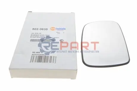Стекло зеркала (с подогревом) Peugeot 307 1.4-2.0 HDi 00- (R) AUTOTECHTEILE 503 0635 Купить в Украине