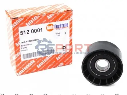 Ролик генератора Renault Trafic/Master 1.9-2.5DI/dTi (паразитний) (60х31) AUTOTECHTEILE 5120001 Купити в Україні