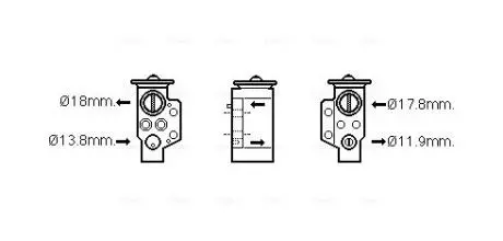 Фото Розширювальний клапан, система кондиціонування повітря AVA COOLING (AI1351) зображення 1